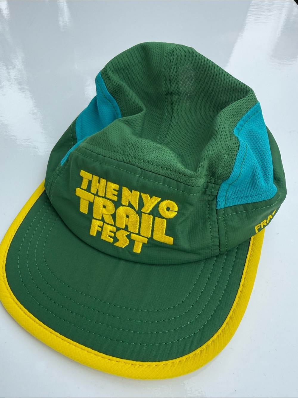 The Fractel NYC Trail Fest Green & Teal Cap with Yellow Trim